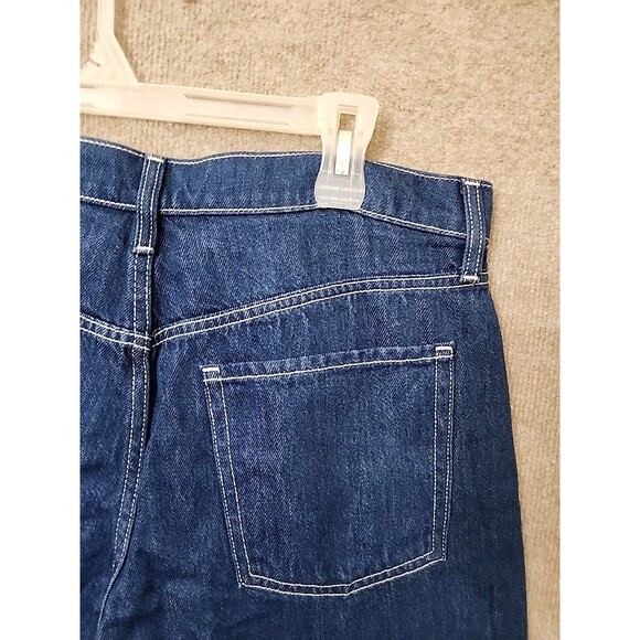 Old Navy Baggy Wide-Leg Culotte Jeans Womens 12 Blue Drapey Denim NEW - Picture 8 of 12